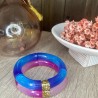 Bracelet jonc perles tubes en acrylique